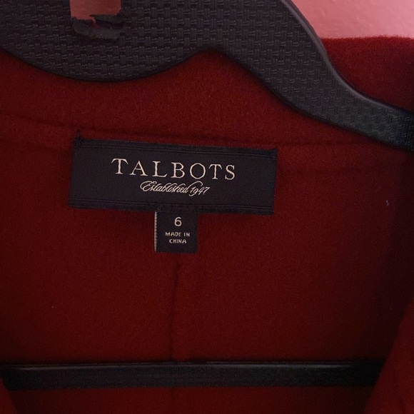 Talbots Wine Red Wool Blazer - Picture 4 of 5